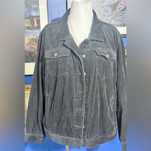 Universal Thread Women's Dark Gray Corduroy Jacket